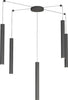 Sospensione-Moderna-Round-Tube-Metallo-Grigio-Antracite-5-Luci-Gu10