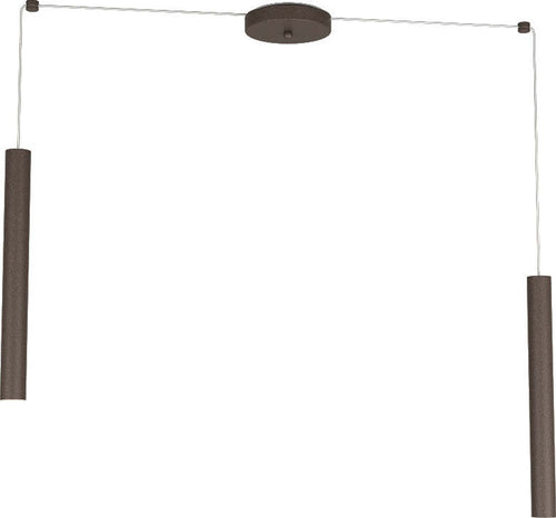 Sospensione-Moderna-Round-Tube-Metallo-Marrone-2-Luci-Gu10