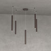 Sospensione-Moderna-Round-Tube-Metallo-Marrone-5-Luci-Gu10