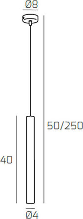 Sospensione-Moderna-Round-Tube-Metallo-Nero-1-Luce-Gu10