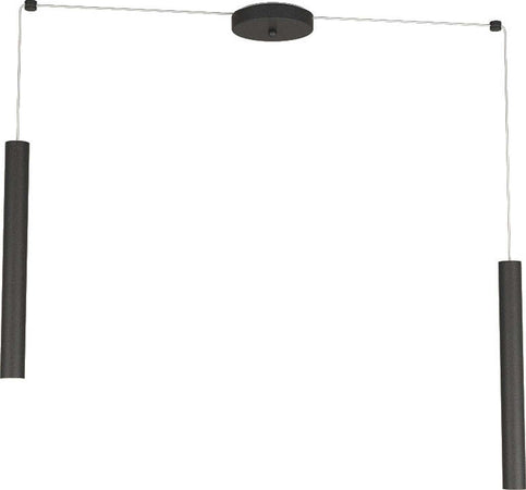 Sospensione-Moderna-Round-Tube-Metallo-Nero-2-Luci-Gu10