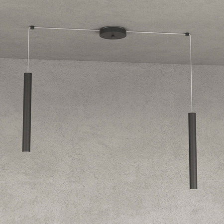 Sospensione-Moderna-Round-Tube-Metallo-Nero-2-Luci-Gu10