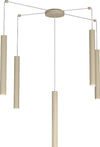 Sospensione-Moderna-Round-Tube-Metallo-Sabbia-5-Luci-Gu10