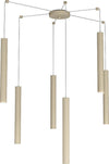 Sospensione-Moderna-Round-Tube-Metallo-Sabbia-6-Luci-Gu10