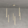 Sospensione-Moderna-Round-Tube-Metallo-Sabbia-6-Luci-Gu10