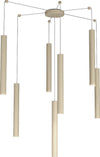 Sospensione-Moderna-Round-Tube-Metallo-Sabbia-7-Luci-Gu10