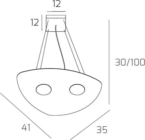 Sospensione-Moderna-Shape-Metallo-Grigio-2-Luci-Gx53