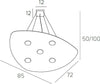 Sospensione-Moderna-Shape-Metallo-Sabbia-5-Luci-Gx53