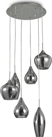 Sospensione-Moderna-Soft-Metallo-Fumè-6-Luci-E14