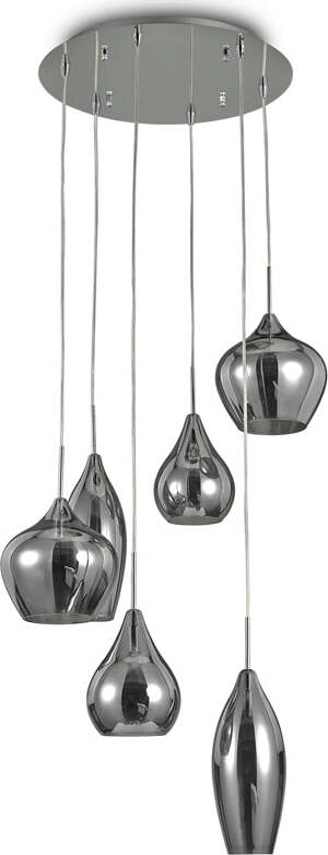 Sospensione-Moderna-Soft-Metallo-Fumè-6-Luci-E14