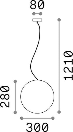 Sospensione-Moderna-Sole-Alluminio-Bianco-1-Luce-E27-D30Cm