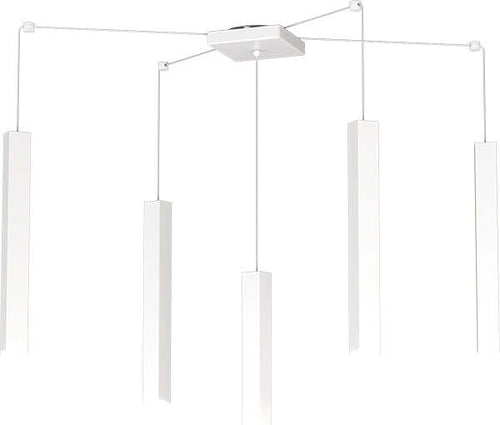 Sospensione-Moderna-Square-Tube-Metallo-Bianco-5-Luci-Gu10
