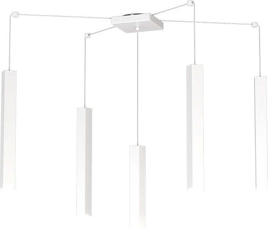 Sospensione-Moderna-Square-Tube-Metallo-Bianco-5-Luci-Gu10