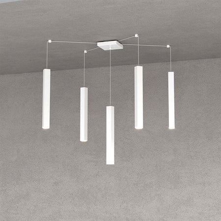 Sospensione-Moderna-Square-Tube-Metallo-Bianco-5-Luci-Gu10