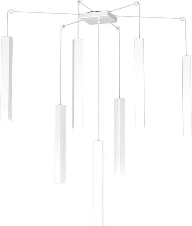 Sospensione-Moderna-Square-Tube-Metallo-Bianco-7-Luci-Gu10