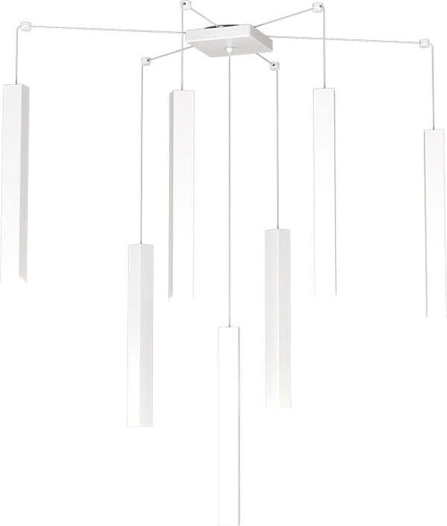 Sospensione-Moderna-Square-Tube-Metallo-Bianco-7-Luci-Gu10