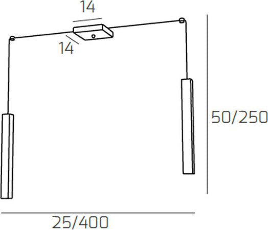 Sospensione-Moderna-Square-Tube-Metallo-Marrone-2-Luci-Gu10