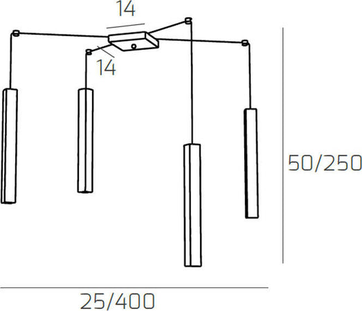 Sospensione-Moderna-Square-Tube-Metallo-Marrone-4-Luci-Gu10