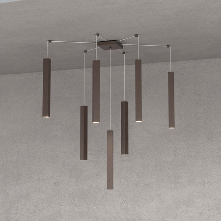 Sospensione-Moderna-Square-Tube-Metallo-Marrone-7-Luci-Gu10