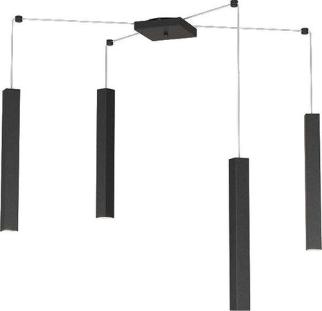 Sospensione-Moderna-Square-Tube-Metallo-Nero-4-Luci-Gu10