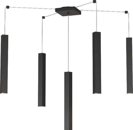 Sospensione-Moderna-Square-Tube-Metallo-Nero-5-Luci-Gu10