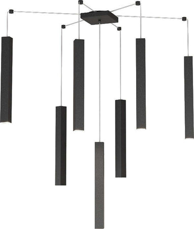 Sospensione-Moderna-Square-Tube-Metallo-Nero-7-Luci-Gu10