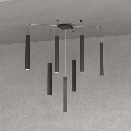Sospensione-Moderna-Square-Tube-Metallo-Nero-7-Luci-Gu10