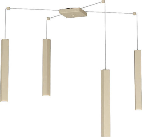 Sospensione-Moderna-Square-Tube-Metallo-Sabbia-4-Luci-Gu10