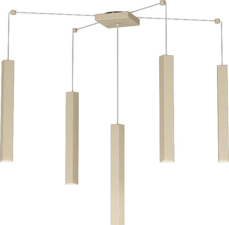 Sospensione-Moderna-Square-Tube-Metallo-Sabbia-5-Luci-Gu10