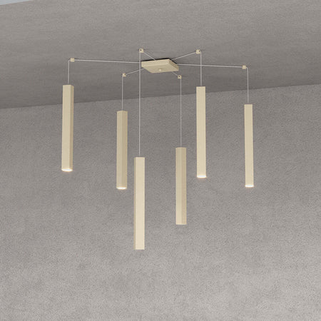 Sospensione-Moderna-Square-Tube-Metallo-Sabbia-6-Luci-Gu10