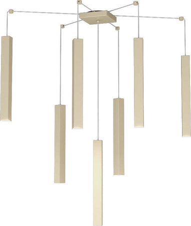 Sospensione-Moderna-Square-Tube-Metallo-Sabbia-7-Luci-Gu10