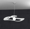 Sospensione-Moderna-Surf-Metallo-Bianco-Vetro-Cromo-1-Luce-E27-D.70Cm