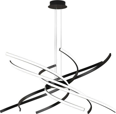 Sospensione-Moderna-Tornado-Alluminio-Nero-Led-69W-D.80Cm-Luce-Calda