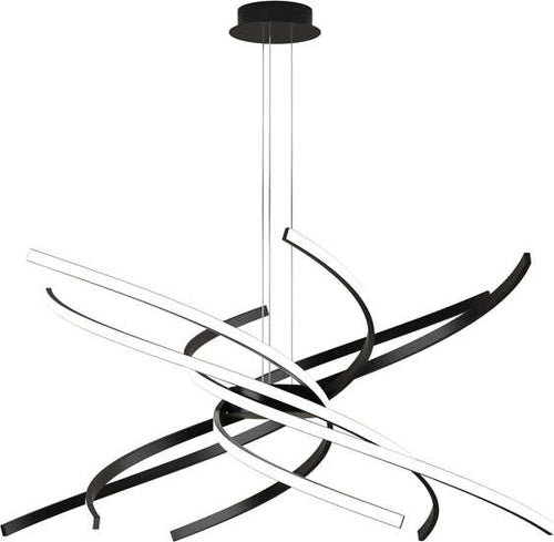 Sospensione-Moderna-Tornado-Alluminio-Nero-Led-69W-D.80Cm-Luce-Calda