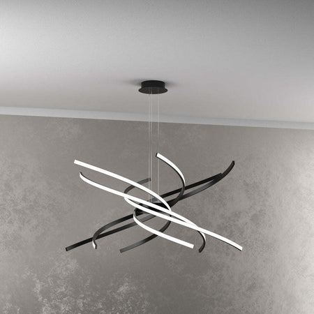 Sospensione-Moderna-Tornado-Alluminio-Nero-Led-69W-D.80Cm-Luce-Naturale