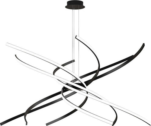 Sospensione-Moderna-Tornado-Alluminio-Nero-Led-88W-D.100Cm-Luce-Calda