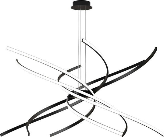 Sospensione-Moderna-Tornado-Alluminio-Nero-Led-88W-D.100Cm-Luce-Naturale