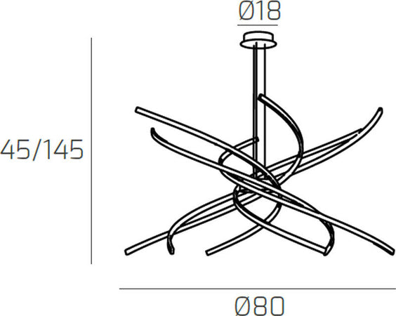 Sospensione-Moderna-Tornado-Alluminio-Oro-Brunito-Led-69W-D.80Cm-Luce-Calda