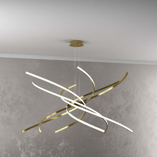 Sospensione-Moderna-Tornado-Alluminio-Oro-Brunito-Led-88W-D.100Cm-Luce-Naturale