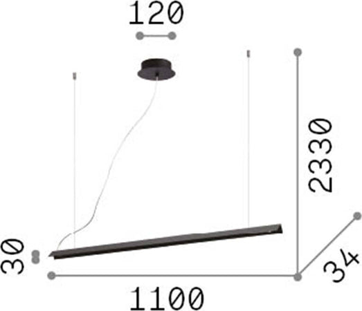 Sospensione-Moderna-V-Line-Metallo-Ottone-Led-20W-3000K-Luce-Calda