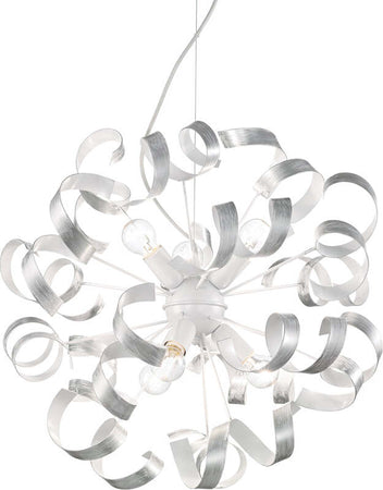Sospensione-Moderna-Vortex-Metallo-Argento-6-Luci-E14