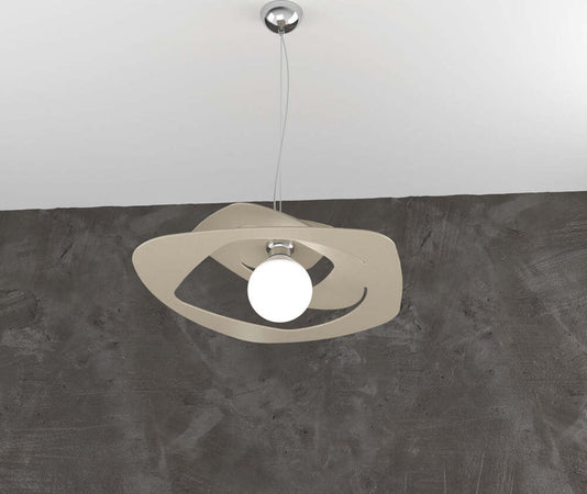 Sospensione-Moderna-Warped-Metallo-Sabbia-1-Luce-E27-D.50Cm
