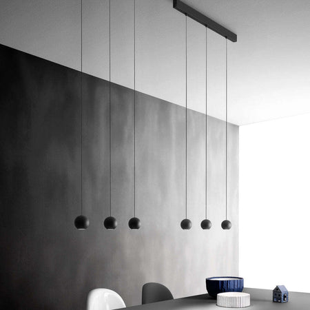Sospensione-Multipla-Contemporanea-Guya-Alluminio-Nero-Satinato-3-Luci-Led