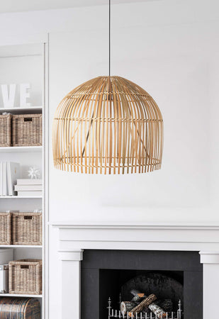 Sospensione-Nordica-Bali-Acciaio-Marrone-Legno-1-Luce-E27-D60Cm