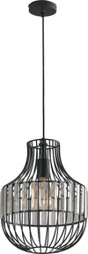 Sospensione Opium Nero 1Xe27 30X36,4Cm Illuminazione/Illuminazione per interni/Lampadari lampade a sospensione e plafoniere/Lampade a sospensione Led Mall Home - Napoli, Commerciovirtuoso.it