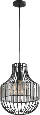 Sospensione Opium Nero 1Xe27 30X36,4Cm Illuminazione/Illuminazione per interni/Lampadari lampade a sospensione e plafoniere/Lampade a sospensione Led Mall Home - Napoli, Commerciovirtuoso.it