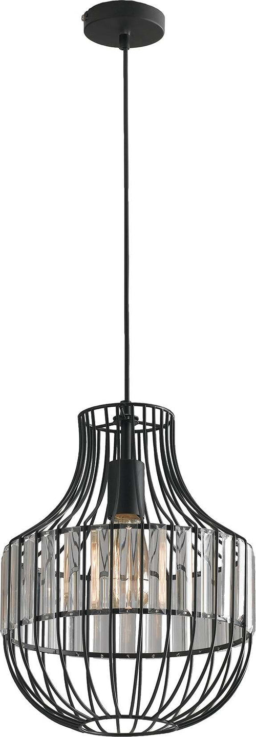 Sospensione Opium Nero 1Xe27 30X36,4Cm Illuminazione/Illuminazione per interni/Lampadari lampade a sospensione e plafoniere/Lampade a sospensione Led Mall Home - Napoli, Commerciovirtuoso.it