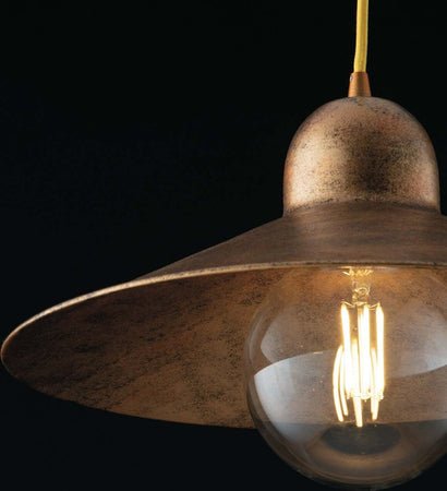 Sospensione Orleans Rame 1Xe27 39X13Cm Illuminazione/Illuminazione per interni/Lampadari lampade a sospensione e plafoniere/Lampade a sospensione Led Mall Home - Napoli, Commerciovirtuoso.it