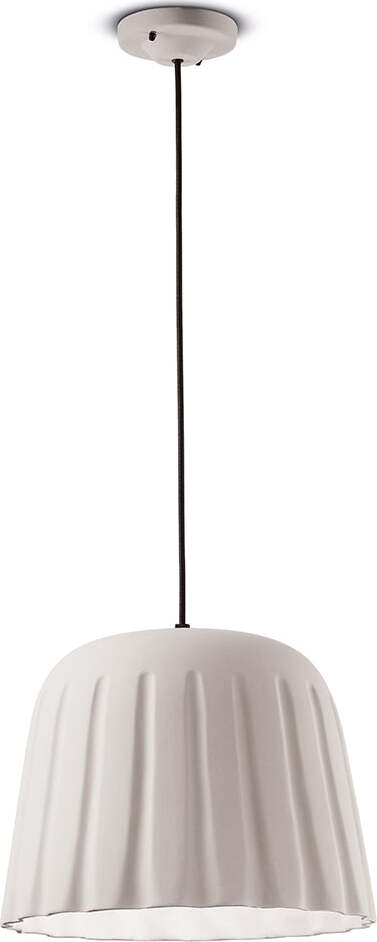 Sospensione-Piccola-Vintage-Decò-Madame-Gres-Ceramica-Bianco-1-Luce-E27