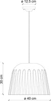 Sospensione-Piccola-Vintage-Decò-Madame-Gres-Ceramica-Bianco-1-Luce-E27